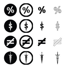The icon of the sign and its essential elements.