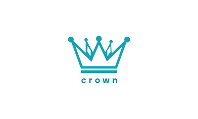 Blue Crown Logo Design for Luxury Brand Identity
