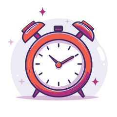 Simple vector illustration of an alarm clock 