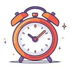 Simple vector illustration of an alarm clock 