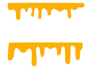 Melted cheese, cheese vector. cheese on white background. Flowing liquid isolated on white background. leak, splash, spilled liquid.