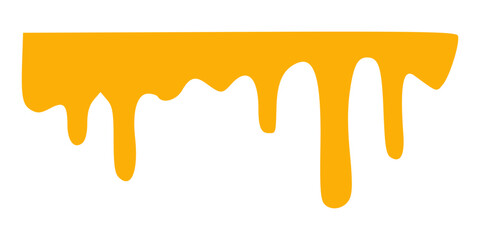 Melted cheese, cheese vector. cheese on white background. Flowing liquid isolated on white background. leak, splash, spilled liquid.