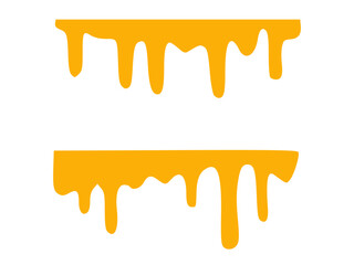 Melted cheese, cheese vector. cheese on white background. Flowing liquid isolated on white background. leak, splash, spilled liquid.