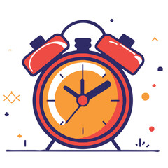 Simple vector illustration of an alarm clock 