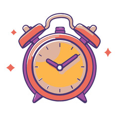 Simple vector illustration of an alarm clock 
