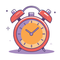 Simple vector illustration of an alarm clock 