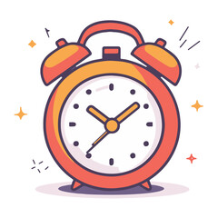 Simple vector illustration of an alarm clock 