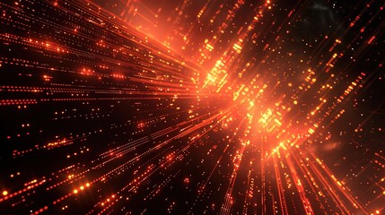 Abstract Futuristic Fiber Optic Light Stream – High Speed Glowing Lines Background