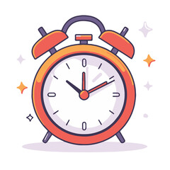 Simple vector illustration of an alarm clock 