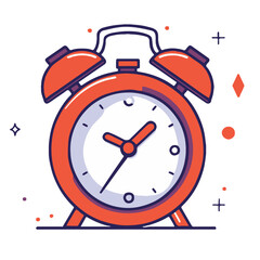 Simple vector illustration of an alarm clock 