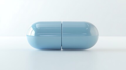 Close-up of a red capsule pill on a white background