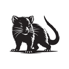 Tasmanian Devil Vector - Tasmanian Devil Silhouette - Tasmanian Devil Illustration - Tasmanian Devil design.