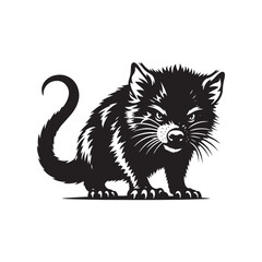 Tasmanian Devil Vector - Tasmanian Devil Silhouette - Tasmanian Devil Illustration - Tasmanian Devil design.