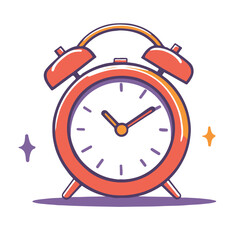 Simple vector illustration of an alarm clock 