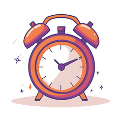 Simple vector illustration of an alarm clock 