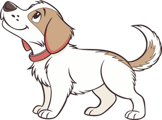 cartoon dog with a bone