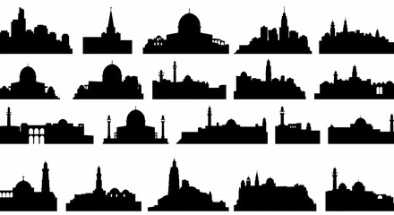Fototapeta premium silhouettes of parliament