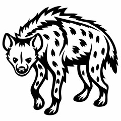 hyena silhouette art vector illustration 