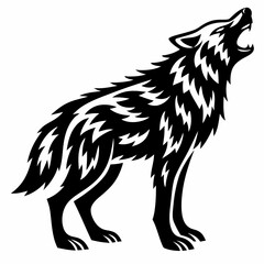 hyena silhouette art vector illustration 