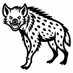 hyena silhouette art vector illustration 