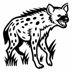 hyena silhouette art vector illustration 
