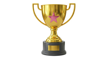 Isolated Gold Star Trophy