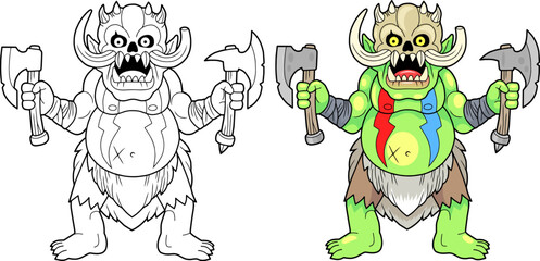 funny fantasy goblin coloring book