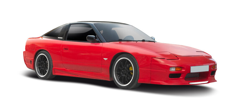 Nissan 200SX sport car isolated on white background