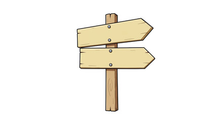 Isolated Street Wood Sign