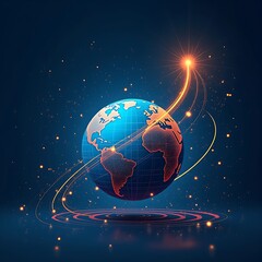 Fototapeta premium planet earth with space