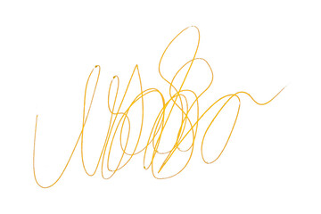 Yellow grunge pen lines, messy lines, hand drawn sketch, abstract doodle, isolated chaotic lines, grunge overlapping lines texture, artwork, ink, transparent background.