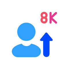 Add User Icon Representing Follower or Subscriber