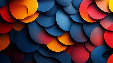 Abstract colorful overlapping circles background.