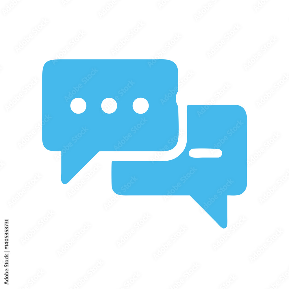 Aufkleber chat bubbles icon representing conversation and communication