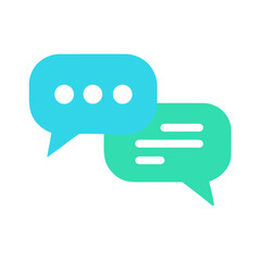 Fototapeta premium Chat Bubbles Icon Representing Conversation and Communication