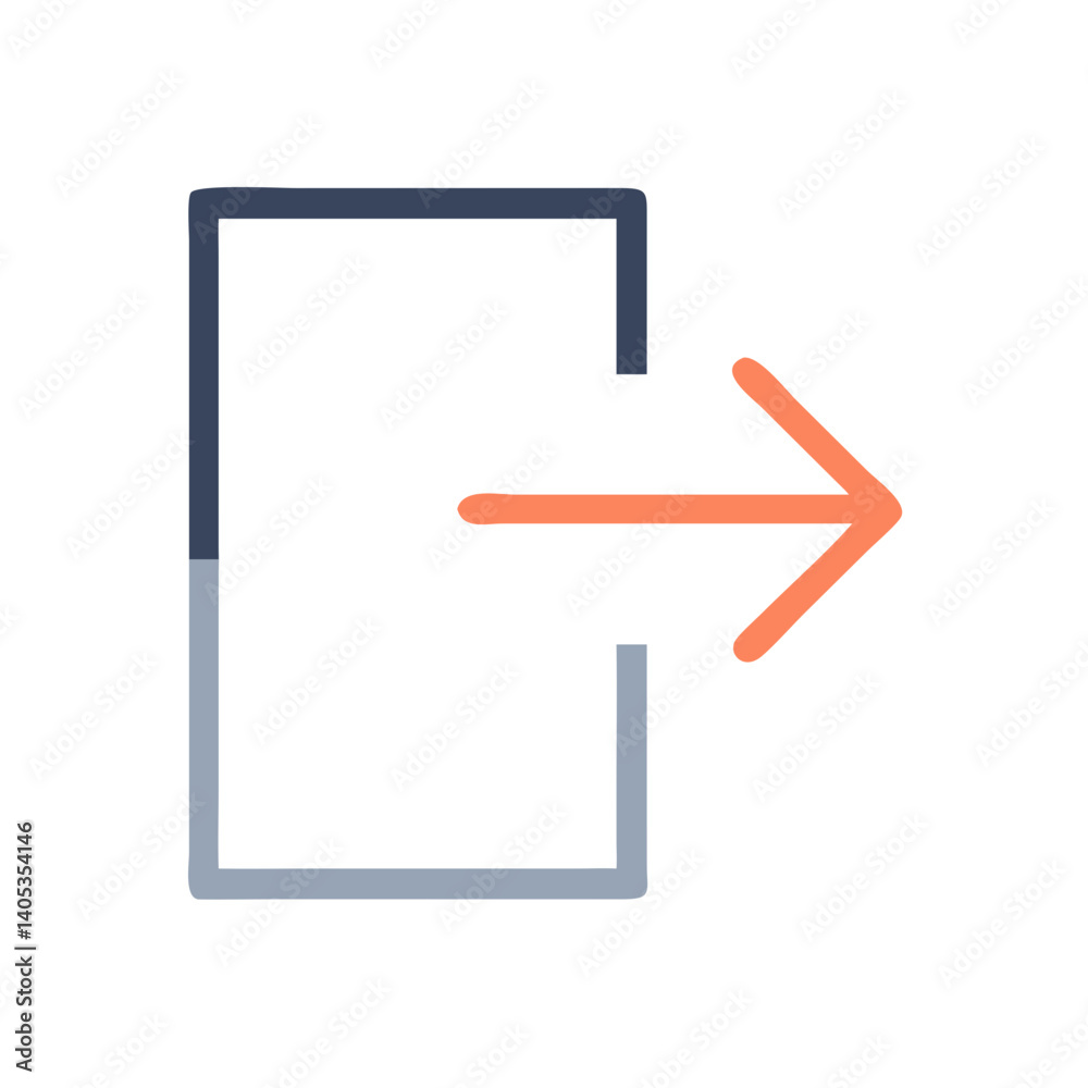 Poster Corner Arrow Pointing Right Icon Representing Forward Navigation