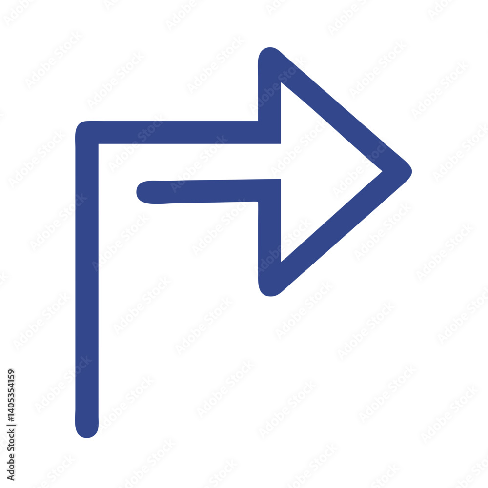 Poster Corner Arrow Pointing Right Icon Representing Forward Navigation