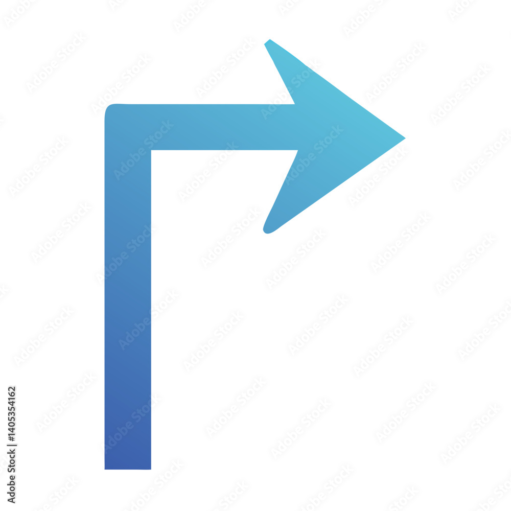 Poster Corner Arrow Pointing Right Icon Representing Forward Navigation