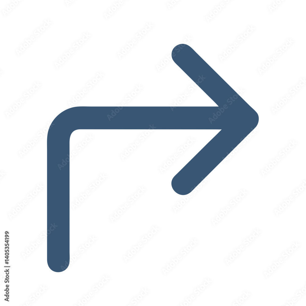 Poster Corner Arrow Pointing Right Icon Representing Forward Navigation