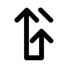 Double Upward Arrows Icon &ndash; Scroll Up and Navigation Symbol