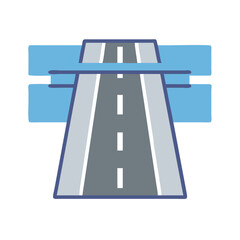 Highway Icon &ndash; Road Infrastructure and Transportation Symbol
