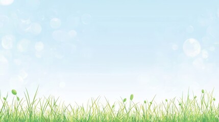 Fototapeta premium Gentle breeze over tall grass scenic meadow nature photography tranquil environment wide-angle view