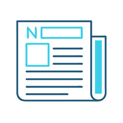 Newspaper Icon &ndash; Morning Reading and News Symbol