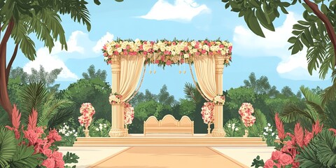 indian wedding mandap background