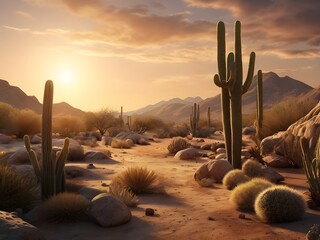 saguaro cactus in the desert