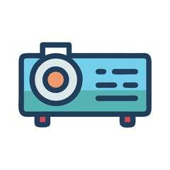 Fototapeta premium Projector Icon – Visual Presentation and Display Symbol