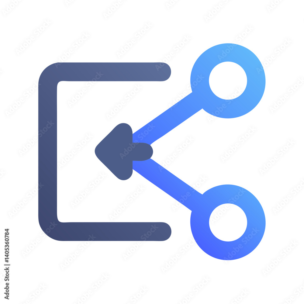 Poster share arrow icon – content distribution and sharing symbol