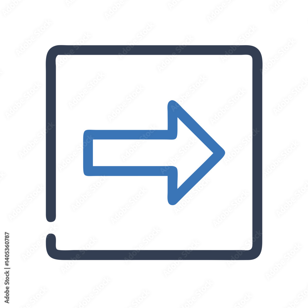 Poster share arrow icon – content distribution and sharing symbol