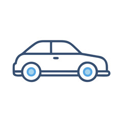 Side View Car Icon – Sedan and Compact Vehicle Symbol