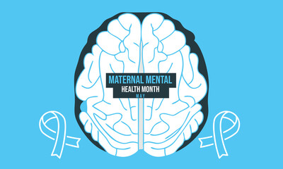 Maternal mental health month. background, banner, card, poster, template. Vector illustration.